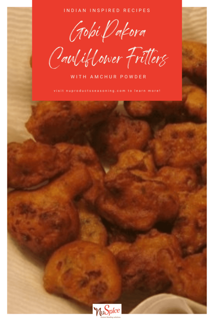 Cauliflower fritters, gobi pakora